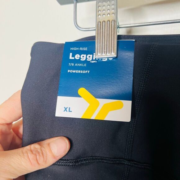 Old Navy Black Leggings Sz XL NWT Power Soft 7/8 Ankle Length High-Rise - Picture 4 of 5